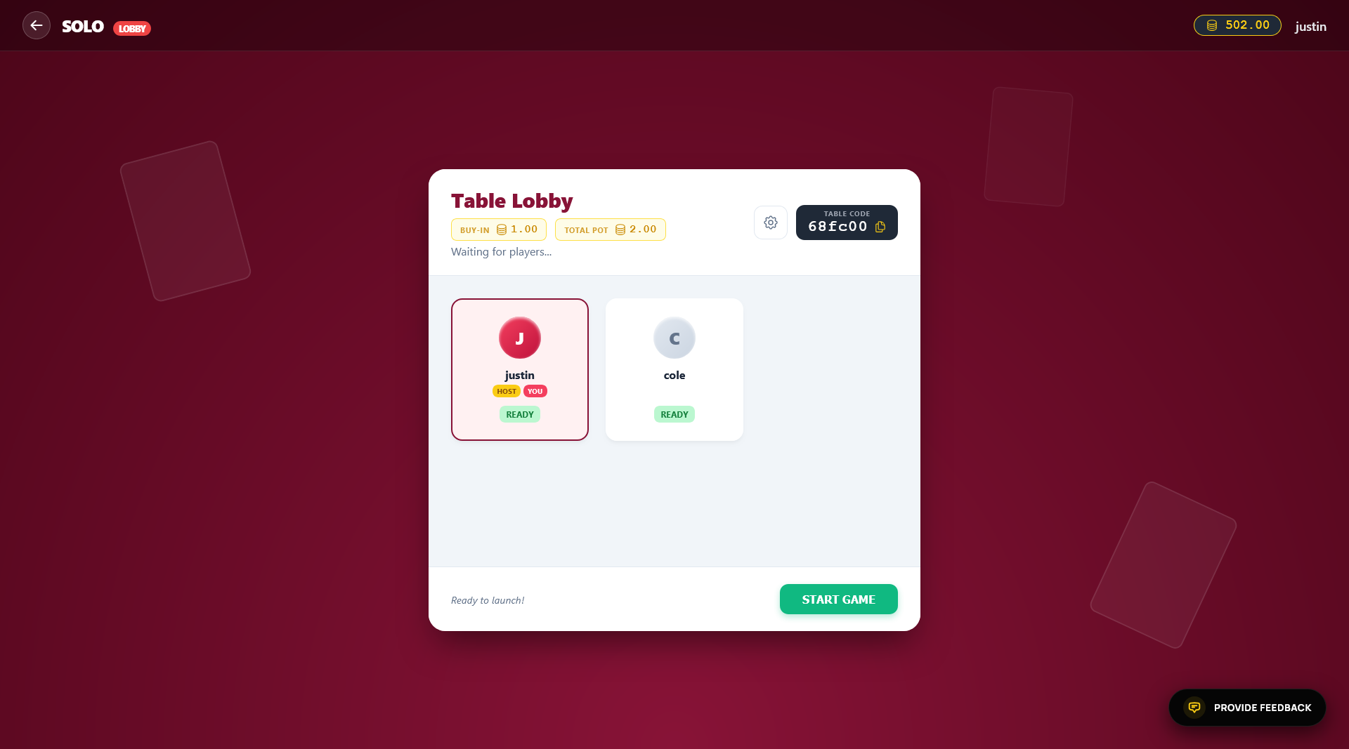Multiplayer Lobby View